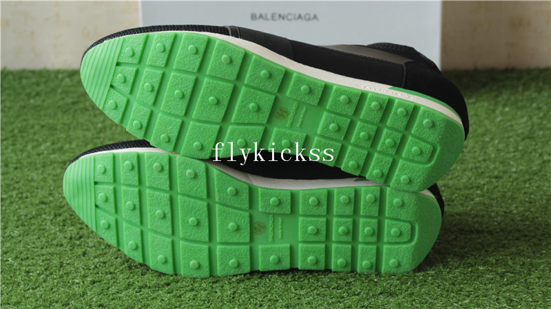 Blaneciaga Race Runner Trainer Black Green